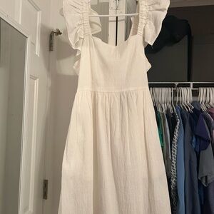 Cute White Ruffled Dress